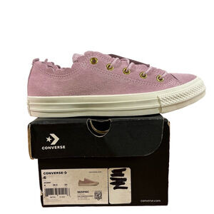 Converse CTAS Ox Frilly Thrills Pink Suede Lace Up Women's Sneaker #B1126